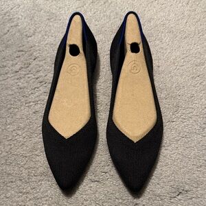 Rothys- Elegant Black Women's pointed toe Flats